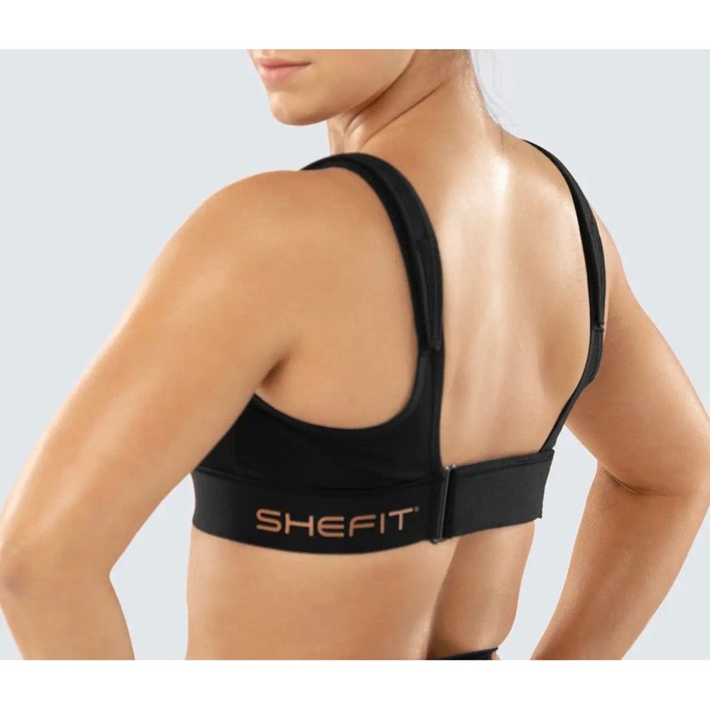 Shefit Ultimate Sports Bra Black High Impact Adjustable Front Zip 3Luxe 110002 - Picture 9 of 13